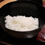 銀座 稲葉 - 炊き立ての白飯