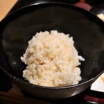 銀座 稲葉 - 炊き立ての玄米