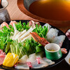 鮨の蔵 - 料理写真:スシネタに使う六種の新鮮ネタを出汁でさっとくぐらせて食べる海鮮しゃぶしゃぶ