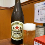 178449676 - 瓶ビール（￥682）。牛たんのお供、銘柄はサッポロラガービール「赤星」