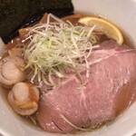 Ichimentenni Tsuuzu - 限定の「冷やし貝ラーメン」（920圓）、「麺大盛り」（＋100圓）。
