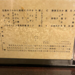神田まつや - 御品書裏面です
