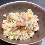 西麻布 焼肉 X - もつまぶし。最後の最後まで美味しい