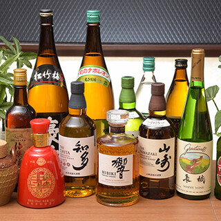 We have a wide variety of drinks, from classics to Chinese liquors such as Shaoxing wine! All-you-can-drink course available