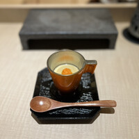 おたる政寿司 栄 - 海老の茶碗蒸し、ウニのせ