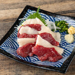 Horse sashimi red and white platter