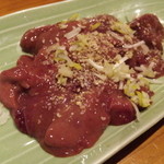 やんたけ - 宮崎鶏の白レバー刺しUP