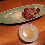 やんたけ - 宮崎鶏の白レバー刺し