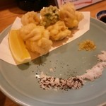 たら白子てんぷら。塩で。