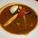 カフェ ローズ - 野菜たっぷりスープカレーランチ（950円）