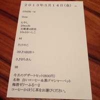 ラ・ボンバンス - 暗号のようなメニュー