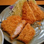 とんかつ とんQ - やまと豚ロース＆鰺フライ