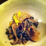柊草 - 菊菜の蟹味噌和え