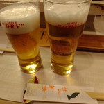 寿司処 しん - スーパードライ～400ｍｌタンブラーで乾杯✧