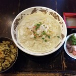 煮干結社 - 【5周年限定】濃厚牡蠣ソバ冷＋限定ご飯（高菜ガーリックバターライス）　900＋300円