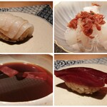 鮨 やま田 - ②タイラギ、漬け、カレイ