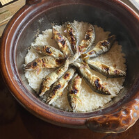 比良山荘 - 鮎ご飯