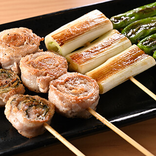 Grilled skewer with a live feel that simply brings out the flavors of carefully selected ingredients