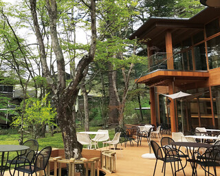 Cresson River Side Story - Enjoy the moss garden up close! Terrace Seating