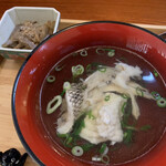 Sushi kou - 小鉢のきんぴら、鯛のお吸い物