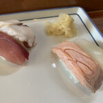 Sushi kou - ●●、タコ、炙りサーモン、イカ
