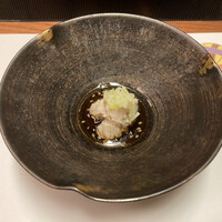 北新地しゃぶしゃぶすき焼き きらく - 上ミノの湯引き