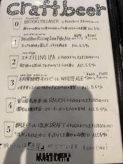 居酒屋 黒電話 - クラフトビールメニュー例（品は入れ替わります）