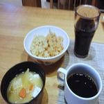 旬菜創作ビュッフェ 露菴 - 料理３ご飯＆味噌汁＆珈琲