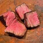 やまぐち - 二時間炭焼きした牛ヒレ肉