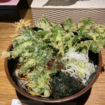 Tachikui Soba Sakedokoro Ikkyuu - 春菊天そば500円