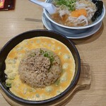 Marugen Ramen - 炒飯セット中盛(肉そば＋鉄板玉子炒飯)1089円