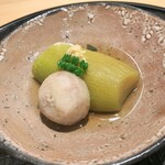 新ばし 星野 - （炊き合わせ）久世茄子と小芋