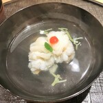 新ばし 星野 - お椀）牡丹鱧とじゅんさい