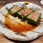 鳥茂 - ピーマンの肉詰め