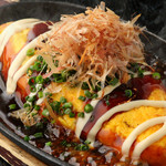 横浜 庵 - レタスとトマトのとんぺい焼き