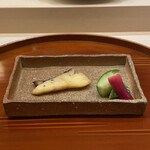 いしまる - マナガツオと間引きしたすいかと大根の漬物