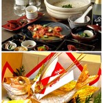 Washoku Shukou Masamura - のど黒　土鍋ごはん・祝い鯛付き