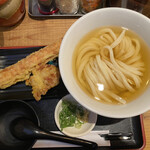 Udon Izakaya Edobori - 鶏天、竹輪天セットで910円