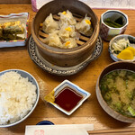 Shunnoaji Tanaka - 自家製蟹しゅうまい定食 1100円。