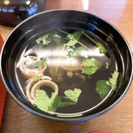 うなぎ お㚙川 我孫子店 - お吸い物　肝入りはプラス200円