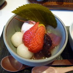 福茶 - 桜あんみつ