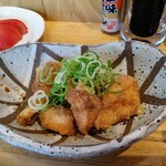 立ち呑み スタンドサンジ2nd - 魚のバカ旨揚げとトマト