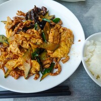 涵梅舫 銀座店 - キクラゲたまご炒め定食