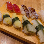 築地玉寿司 - 【食べ放題】4回戦　づけまぐろ、しゃこ、石垣貝、数の子、子持昆布