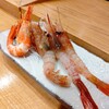 Sushi Dokoro Tatsutoshi - 海老４種（左から２番目がゴジラ海老）
