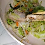 橋場食堂 - これ旨いですよ、野菜にもチャーシューのうまみが　!(^^)!