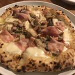 フラット - きのことハム