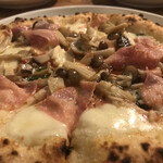 フラット - きのことハム