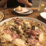 フラット - きのことハム