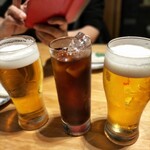 Honkaku Yakitori Daimyouhete - まずは生ビール